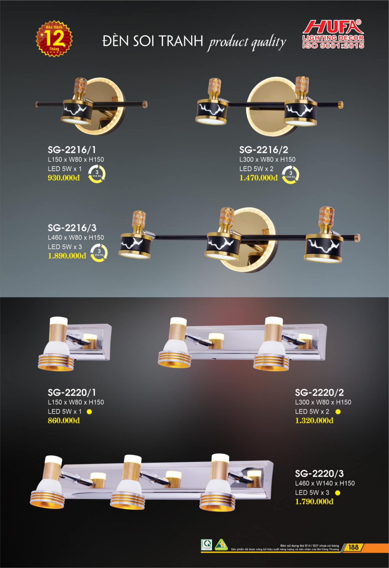 Bảng giá đèn LED HUFA 2026